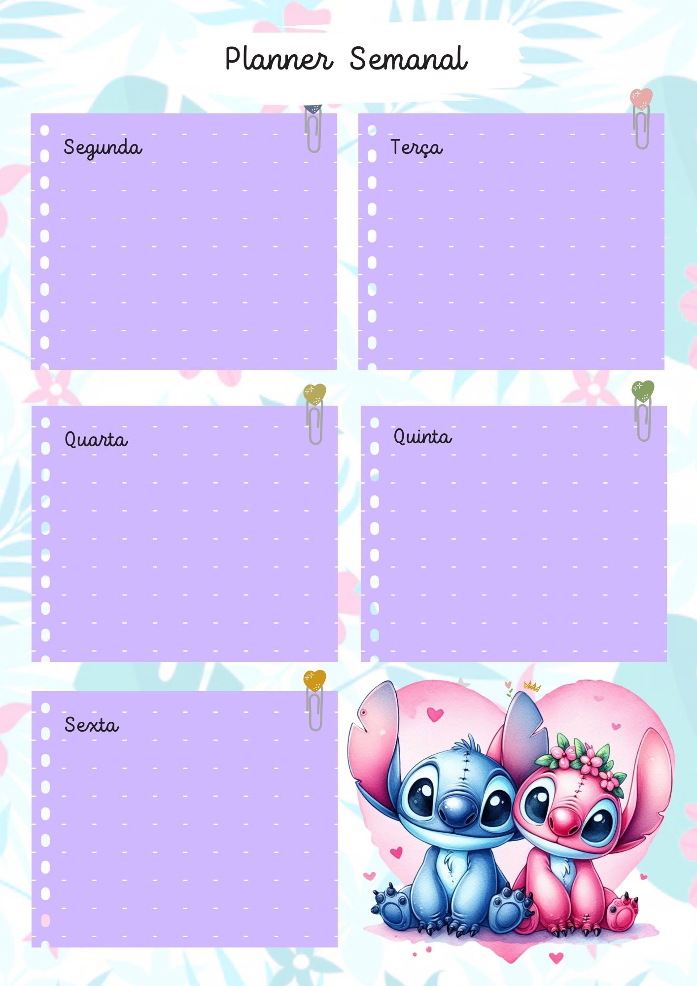 PLANNER DA PROFESSORA STITCH E ANGEL - Imagem 9
