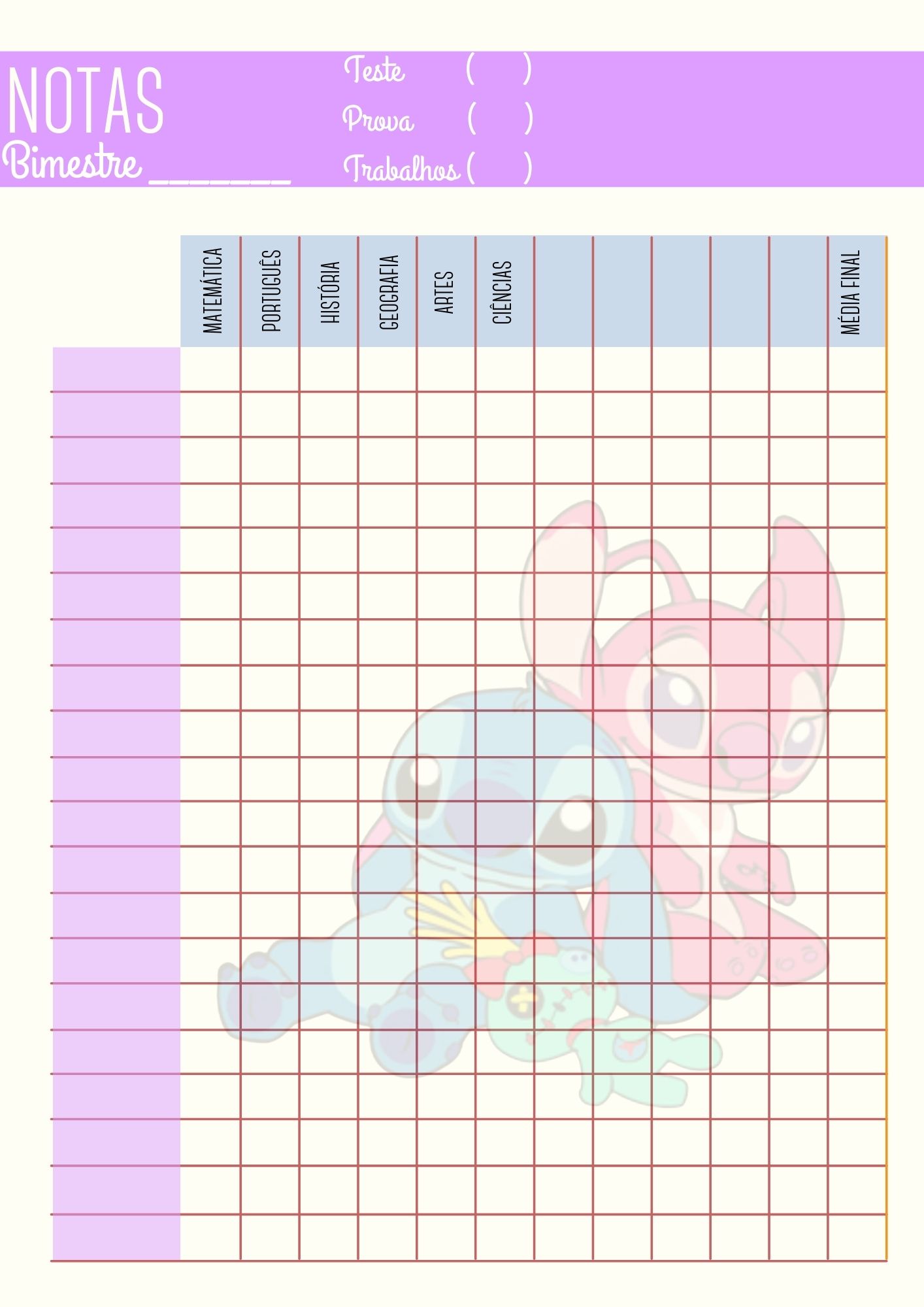 PLANNER DA PROFESSORA STITCH E ANGEL - Imagem 11